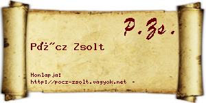 Pöcz Zsolt névjegykártya