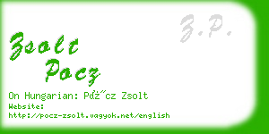 zsolt pocz business card